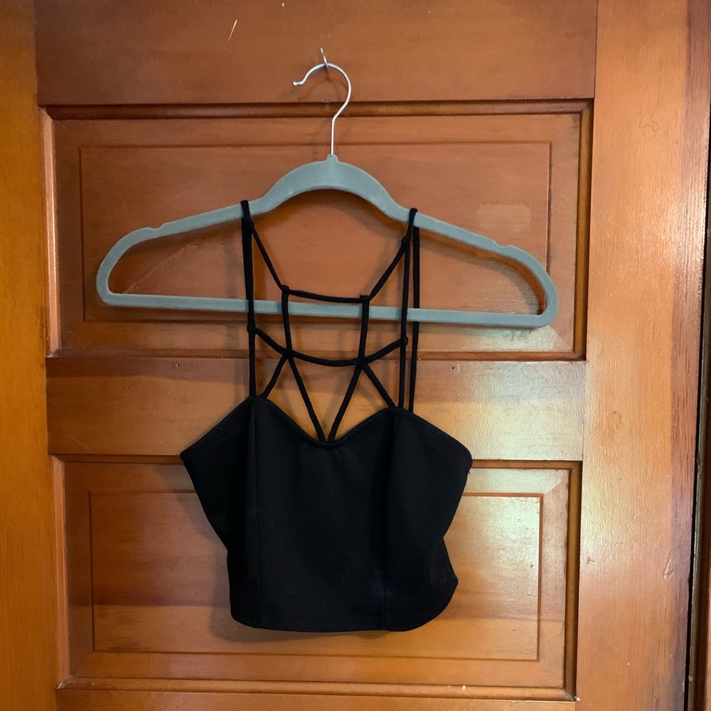Tobi Black Cropped Tank Top